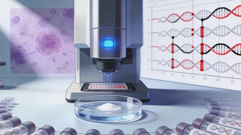 肺癌基因检测核心流程示意图