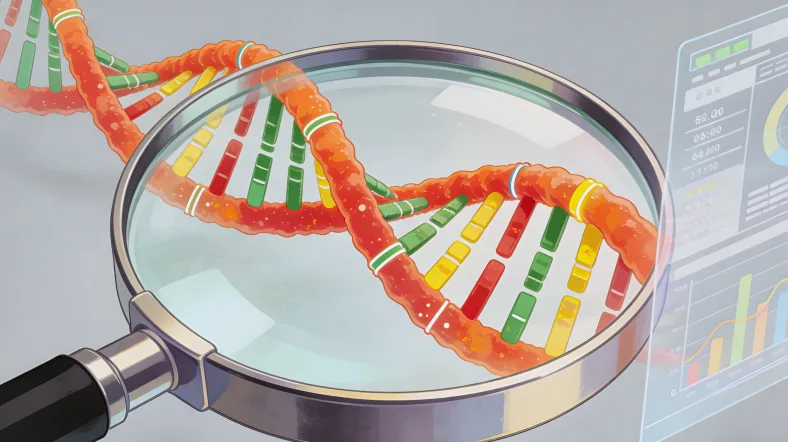 肠癌基因检测报告关键部分示意图