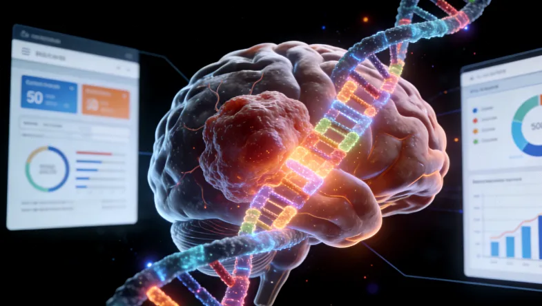 脑膜瘤常见驱动基因与分型关系图
