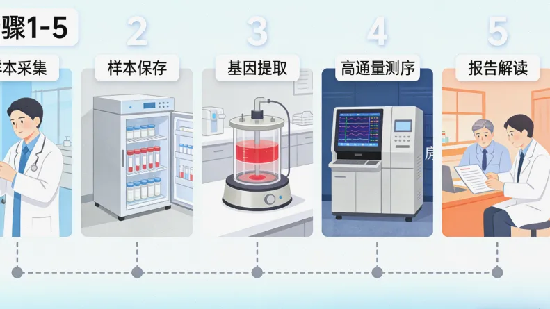从手术样本到检测报告的流程图示