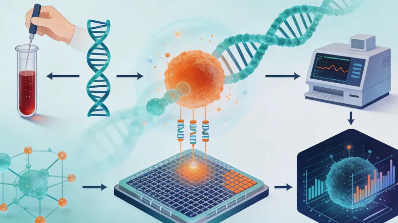 基因检测从采样到报告的完整流程示意图