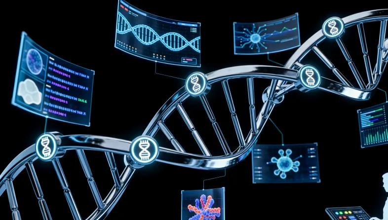 基因测序实验室工作场景