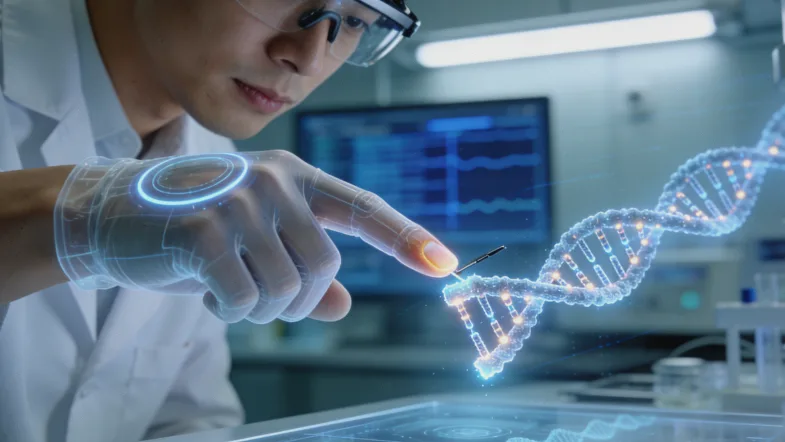 医护人员进行无创口腔拭子样本采集特写