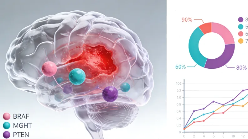 脑胶质瘤基因检测核心流程示意图