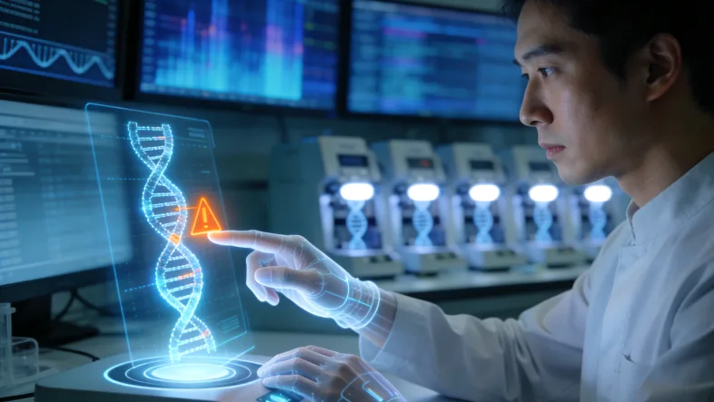 正规基因检测实验室内部工作场景