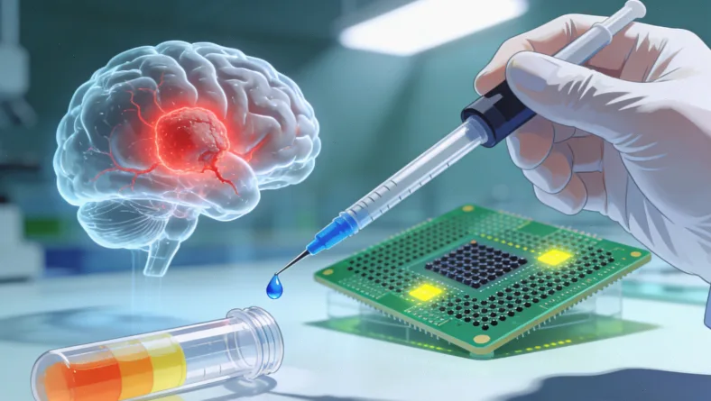 高科技基因测序实验室内部工作场景