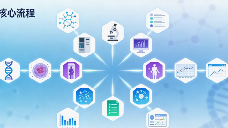 食管癌基因检测核心流程示意图