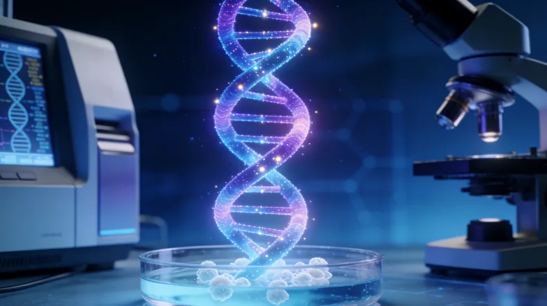 正规基因检测实验室内部工作场景