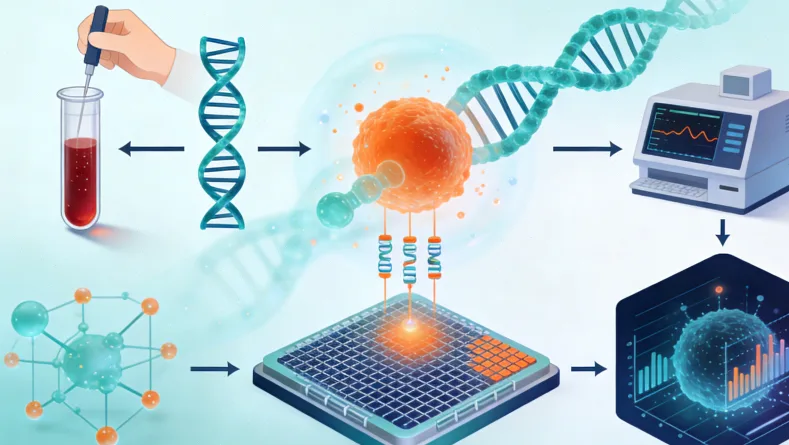 前列腺癌基因检测咨询与采样点示意图