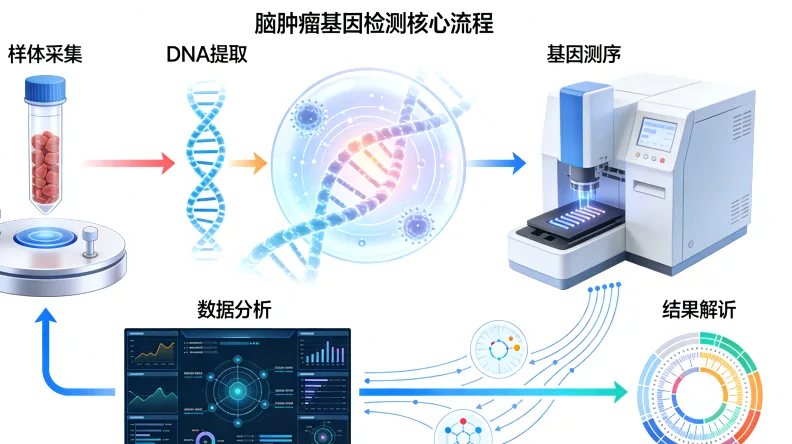 子宫内膜癌基因检测全流程示意图