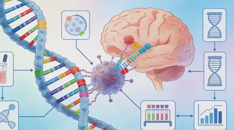 淋巴瘤基因检测核心流程示意图