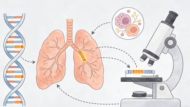 肺癌基因检测核心流程示意图