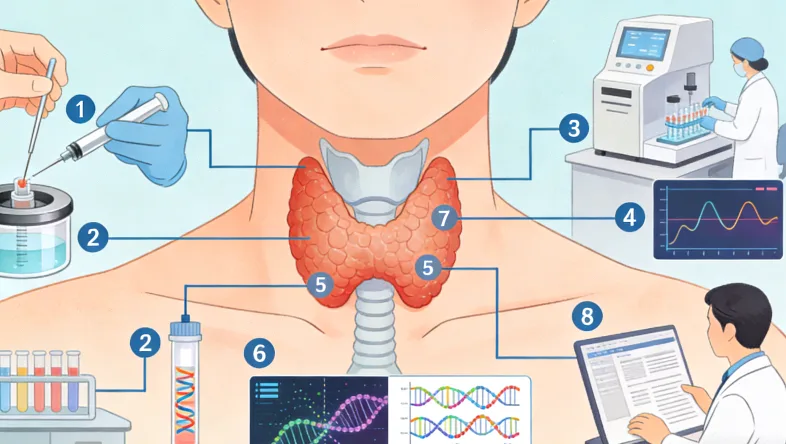 肺癌基因检测核心流程示意图