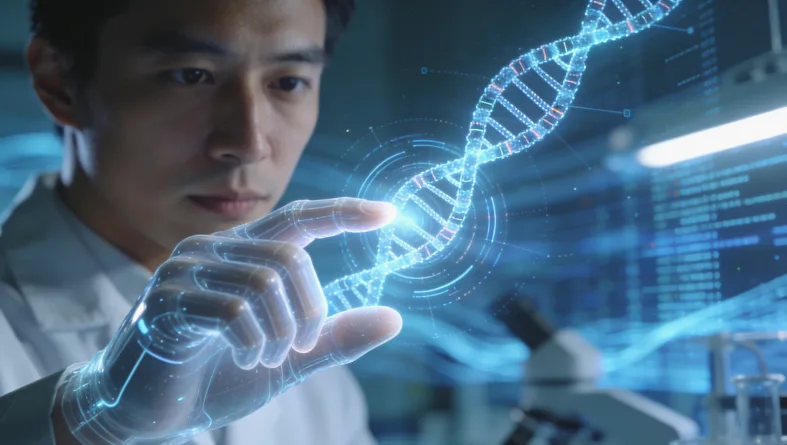 基因检测实验室内部工作场景