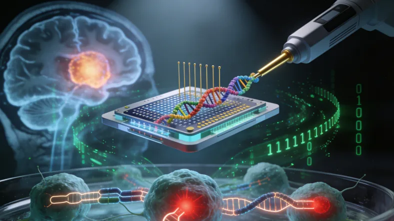 宫颈癌基因检测采样过程示意图