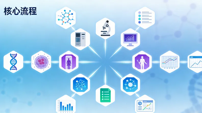 前列腺癌基因检测流程示意图