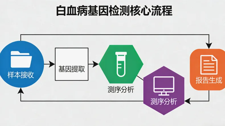 肠癌基因检测全流程示意图