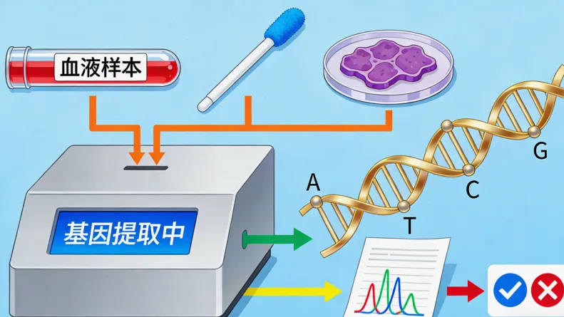 甲状腺癌基因检测核心流程示意图