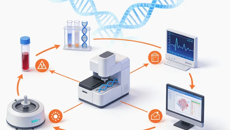卵巢癌基因检测双样本（组织与血液）示意图