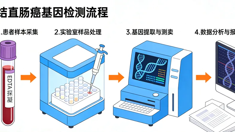 胃癌基因检测核心流程示意图