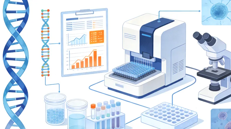 肠癌基因检测样本采集现场示意