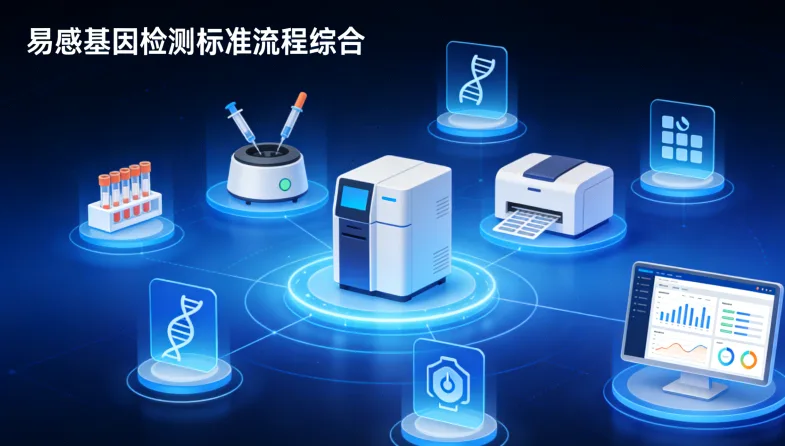 临床基因检测实验室内部工作场景