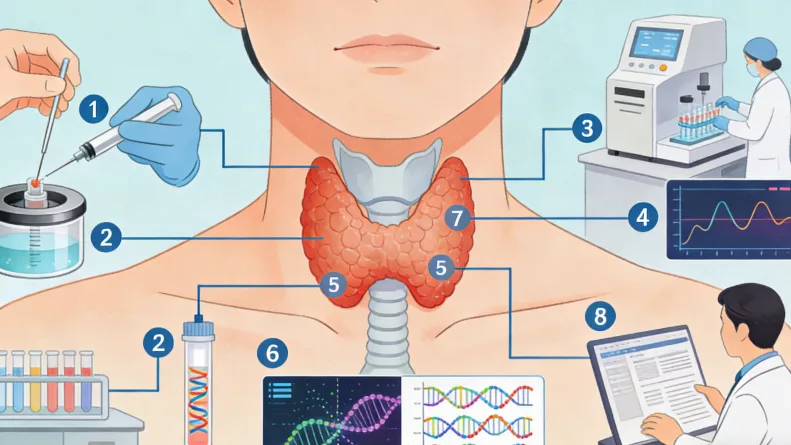 胰腺癌基因检测核心流程示意图