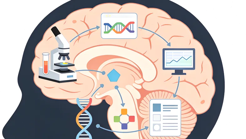 宫颈癌基因检测采样过程示意图