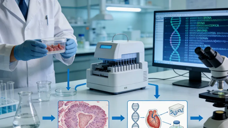食管癌基因检测全流程示意图