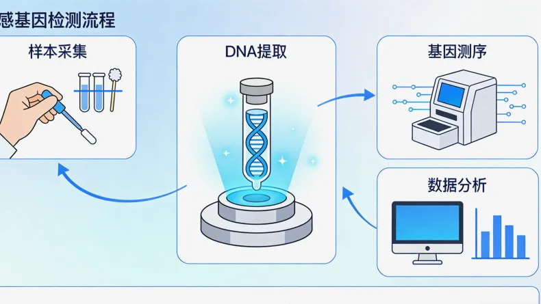 基因测序实验室内部工作场景