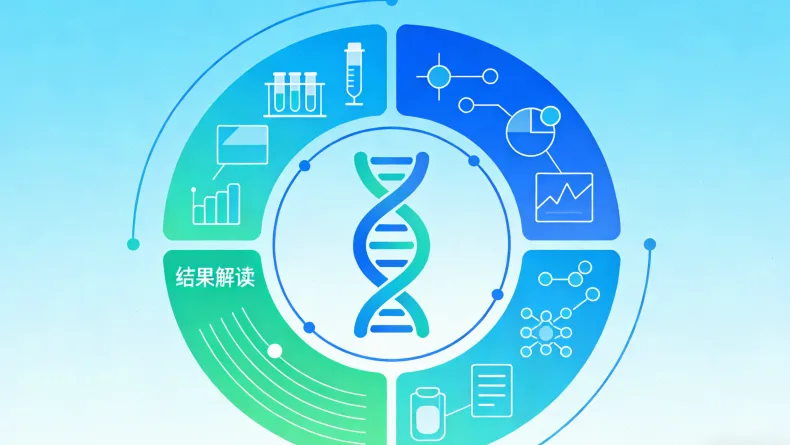 前列腺癌基因检测核心流程示意图
