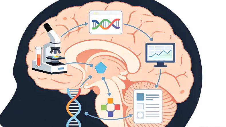 病理切片样本与DNA提取过程示意