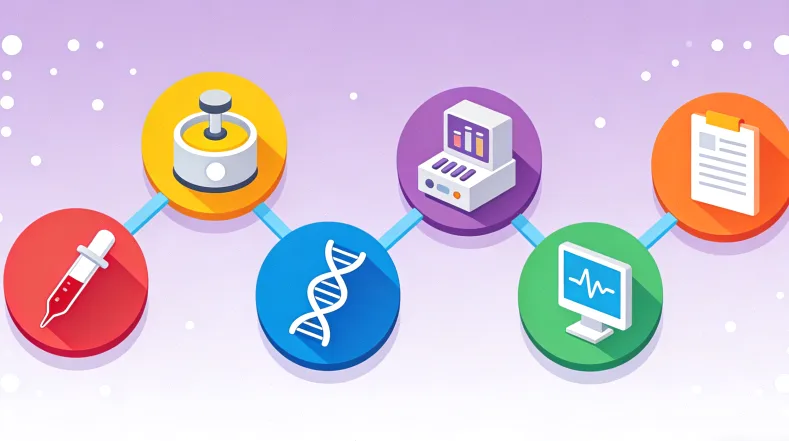 食管癌基因检测核心流程示意图