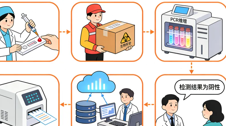 基因检测样本采集现场示意图