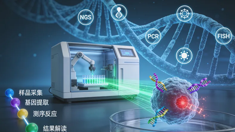 基因测序实验室工作场景