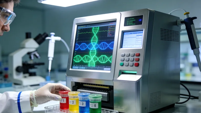 专业实验室人员处理血液样本