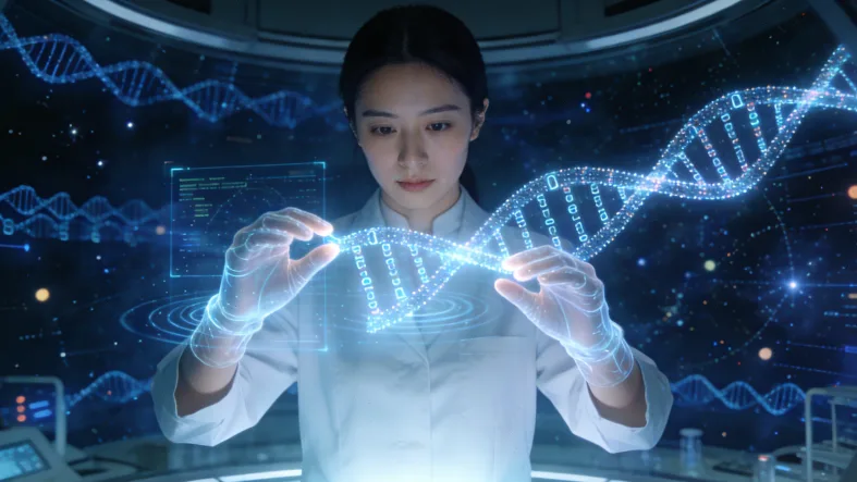 基因检测实验室内部工作场景