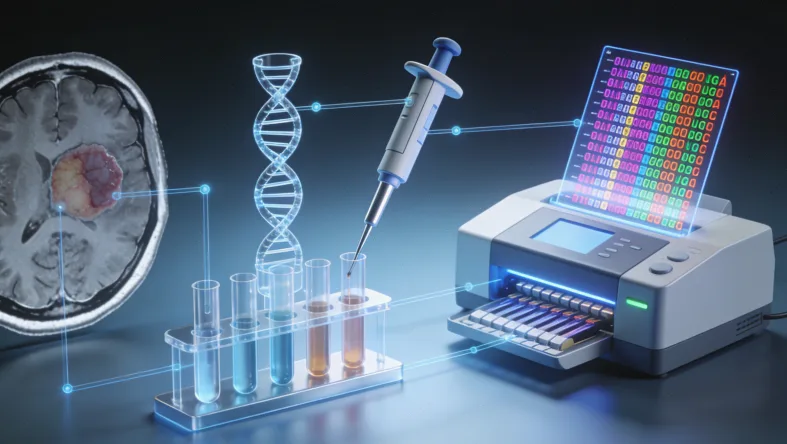 肝癌基因检测核心流程示意图