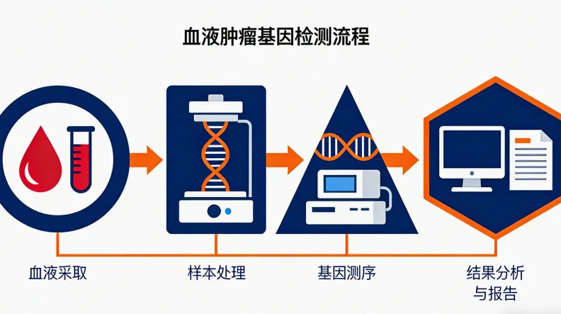 肺癌基因检测全流程示意图