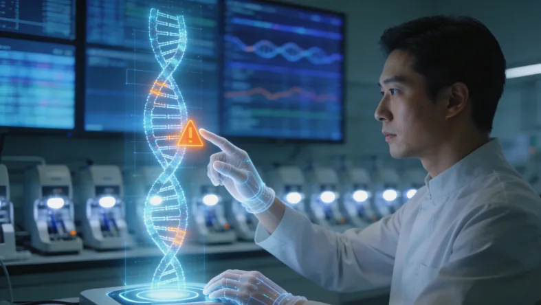 卵巢癌基因检测报告关键部分标注示例图