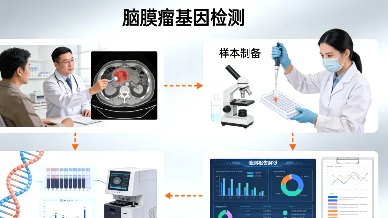 胰腺癌基因检测核心流程示意图