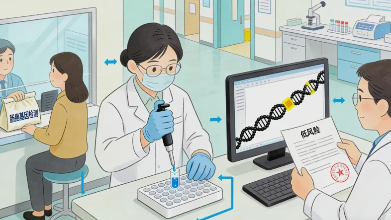 专业基因检测实验室内部工作场景