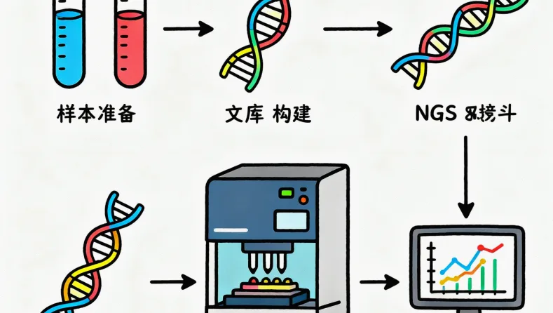 结直肠癌基因检测全流程示意图