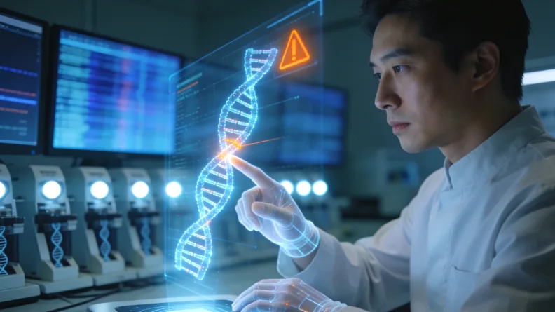 基因检测实验室测序仪工作场景