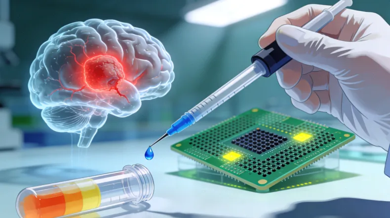 高科技基因测序实验室内部工作场景