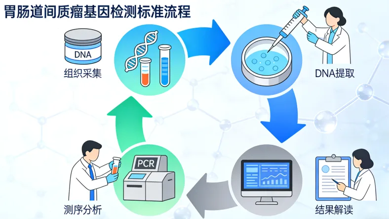 胃肠道间质瘤基因检测流程示意图