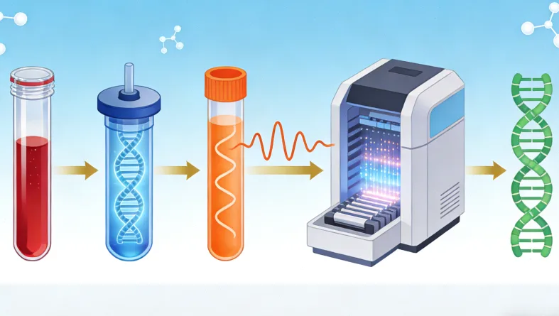 脑膜瘤基因检测核心流程示意图