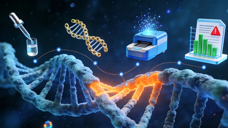 白血病基因检测核心流程示意图