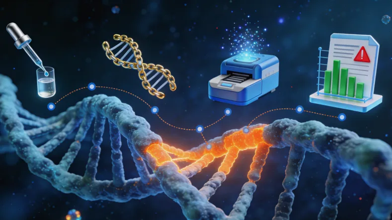基因检测报告关键信息区域标注示例