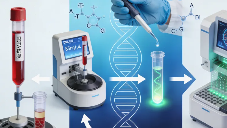 NGS检测实验室工作流程示意图